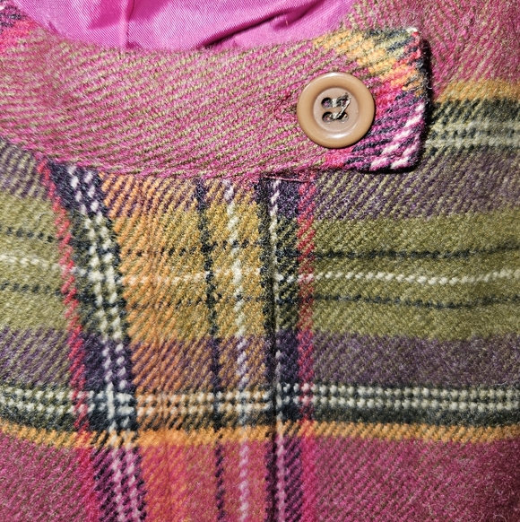 Vintage Y2K Newport News Wool Blend Multicolor Plaid Women's Zip Up Blazer | 6 - Picture 4 of 7